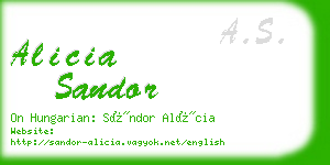 alicia sandor business card